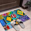 Geometry Dash Pattern Rug, Indoor/Outdoor Mat, for Picnic, Gameroom, Bedroom, Office, Living Room, Home Decor Carpet, Birthday Gift