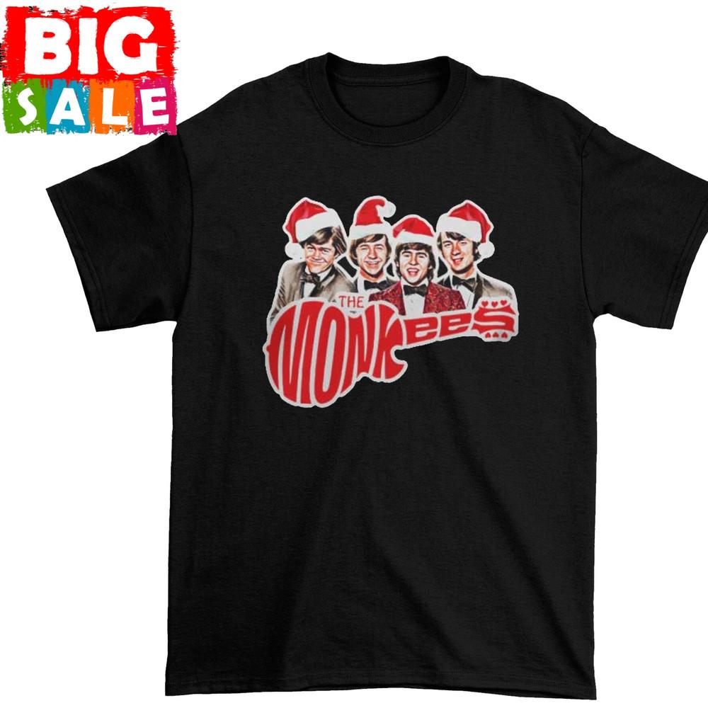 The Monkees Band Merry Christmas Heavy Cotton Black S-5XL T Shirt EN808 Unisex T-Shirt XXXXL