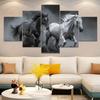 Unframed Canvas Poster, Modern Art, White Horses Canvas Poster, Ideal Gift For Bedroom Living Room Corridor, Wall Art Deocr