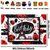 2D Eiffelturm Marienkäfer Geburtstag Hintergrund Banner Fahnen Kinder Party Dekoration Hintergrundtuch