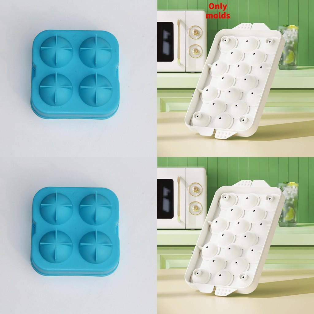 Premium Whiskey Box Ice Ball Cube Maker Tray With Stylish Round Sphere Mould