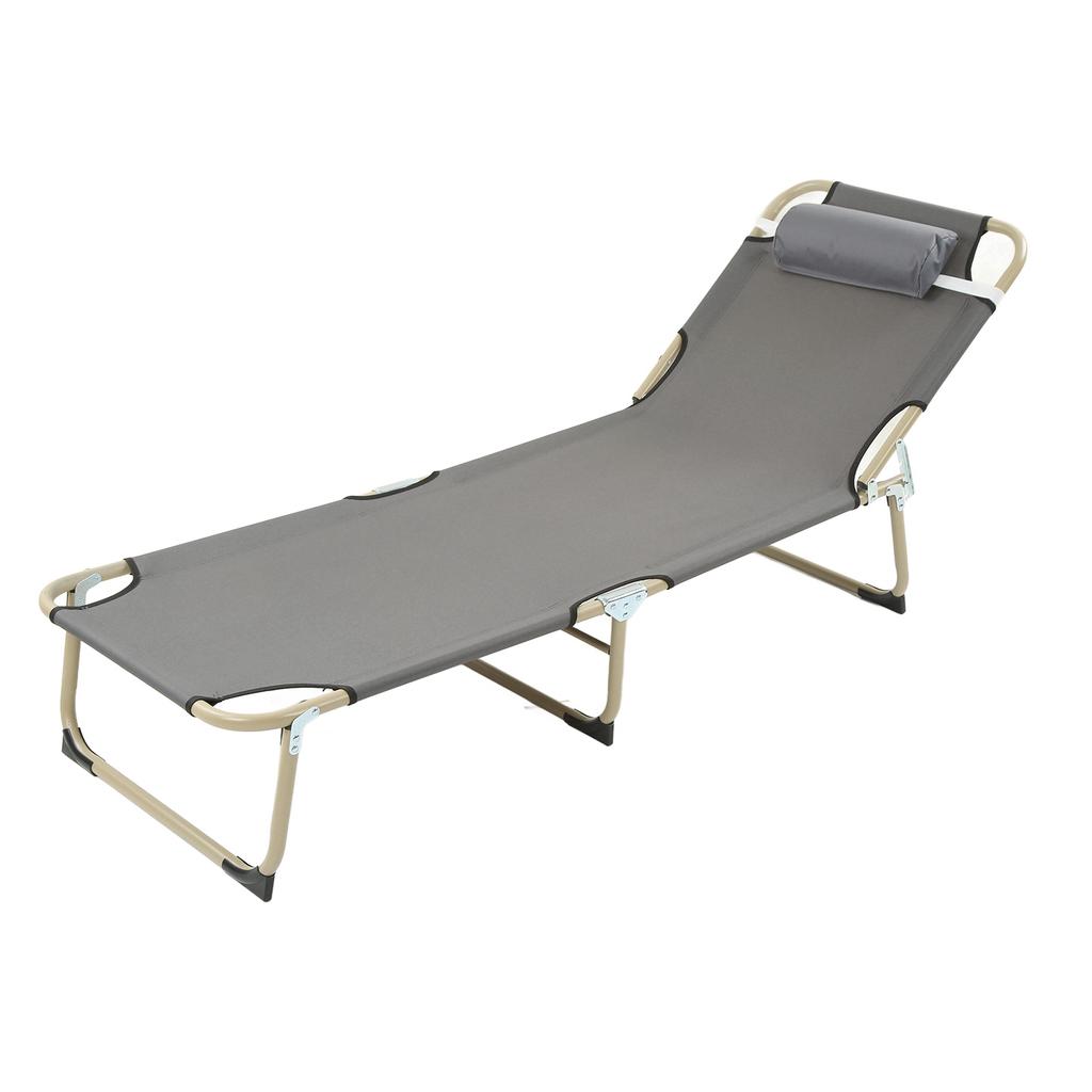 Folding Bed Single Person Folding Reclining Lounger for Camping Office Lunch Break Outdoor