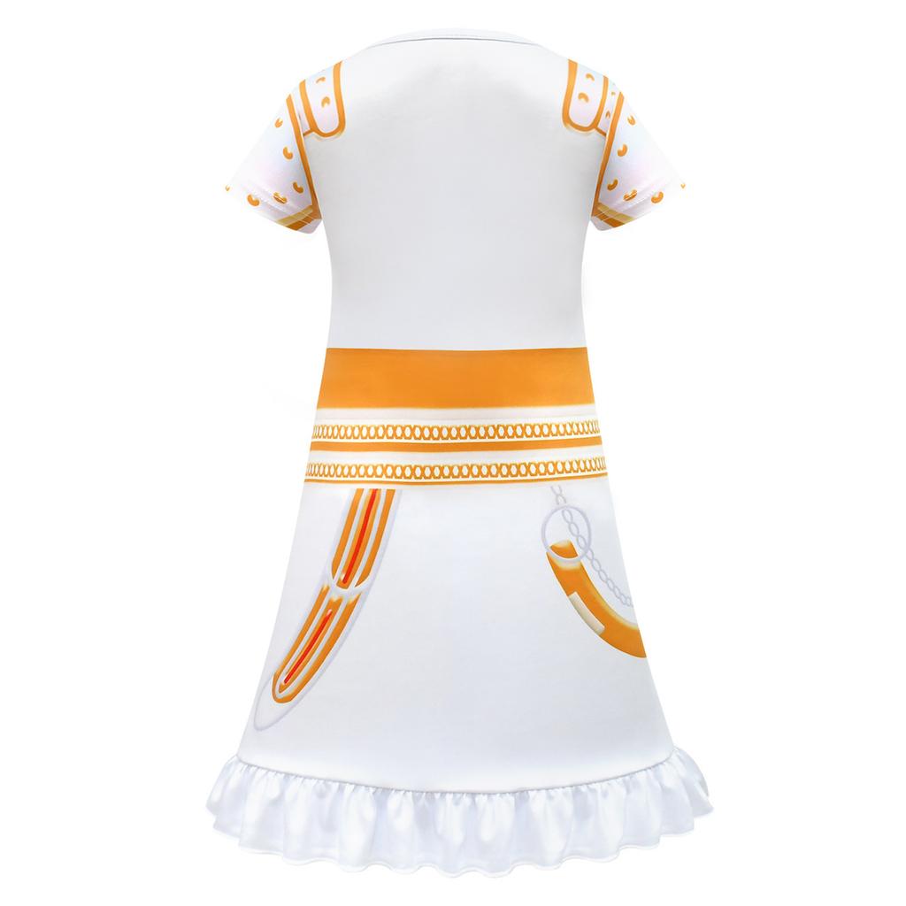 Kids Girls Casual Cute Cartoon Print Vest Sleeveless Dress Dance Cosplay Wear