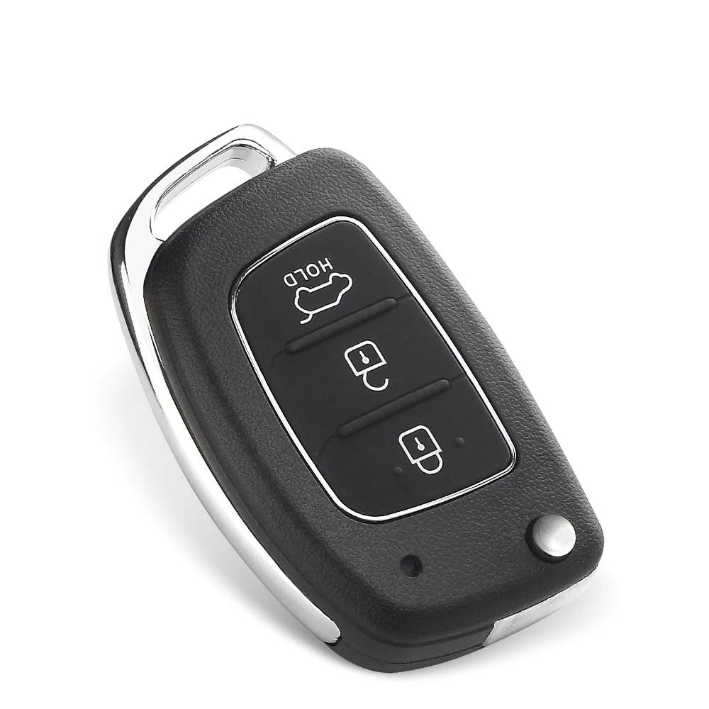 Flip Remote Key Shell Case For Hyundai Solaris Ix35 Ix45 Elantra Santa Fe Hb20 Verna Hy15/Hy20/Toy40 Blade 3 Buttons Key