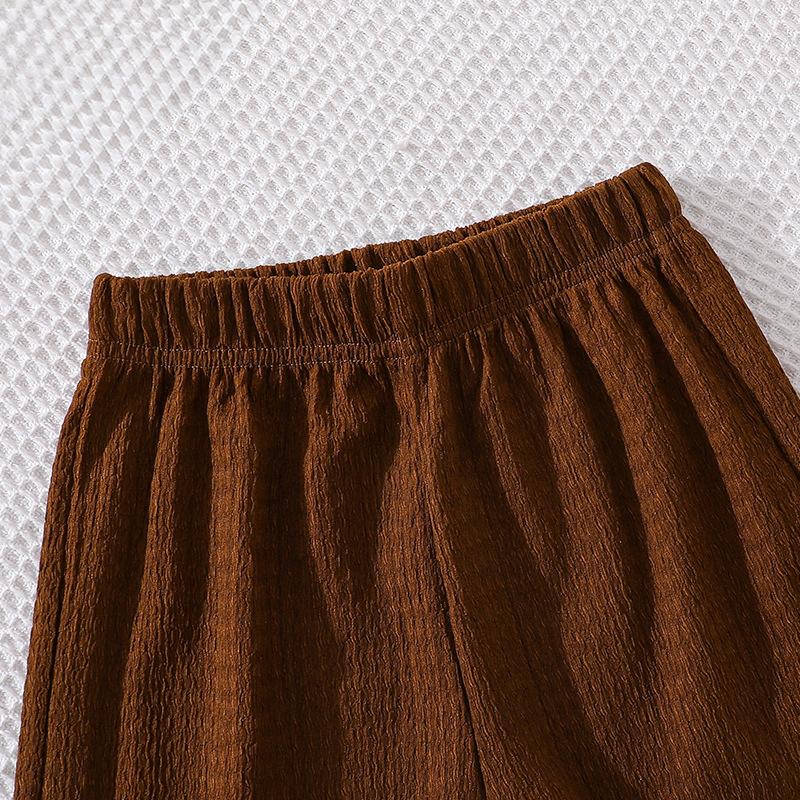 Girls' Outfit Children's Clothing 2025 Autumn New Cute Doll Collar Long Sleeve Striped Top Long Pants 2-Piece Set