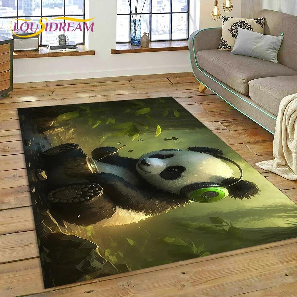 Cartoon-süßer Panda-Traumtier-3D-Teppich für Schlafzimmer, Wohnzimmer, Heimsofa-Dekoration, Kinderspiel, große Dekor-Bodenmatte