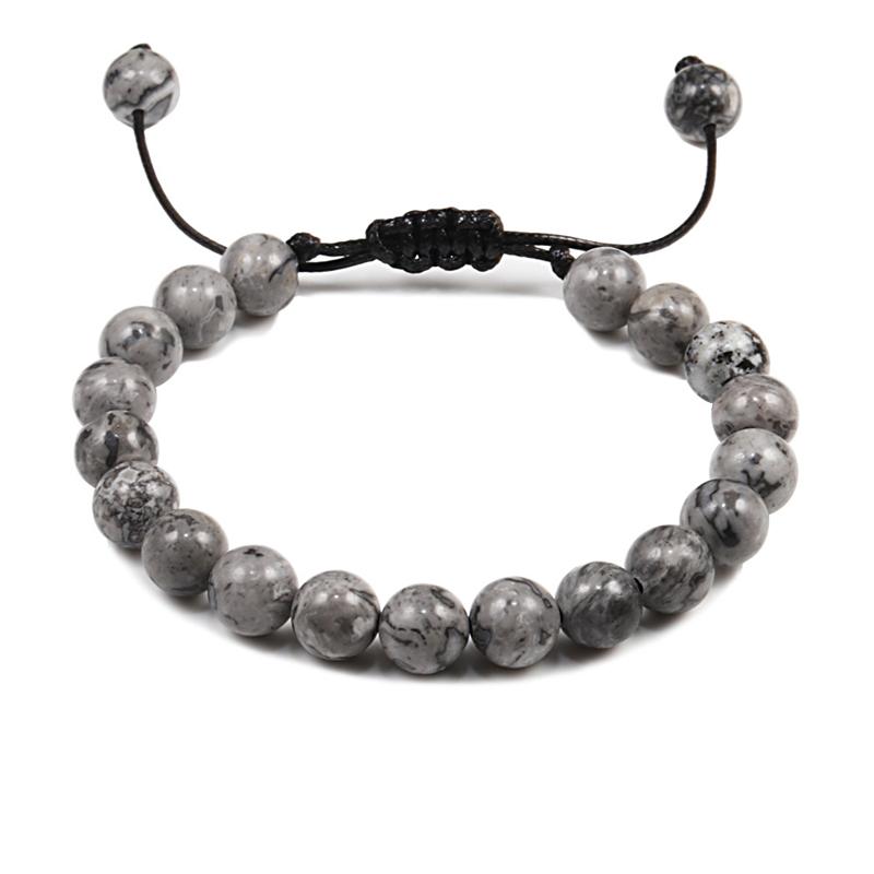 Classic 8MM Tiger Eyes Natural Stone Beads Bracelets for Men Women Bracelet Bangles Braided Rope Handmade Wristband Yoga Jewelry