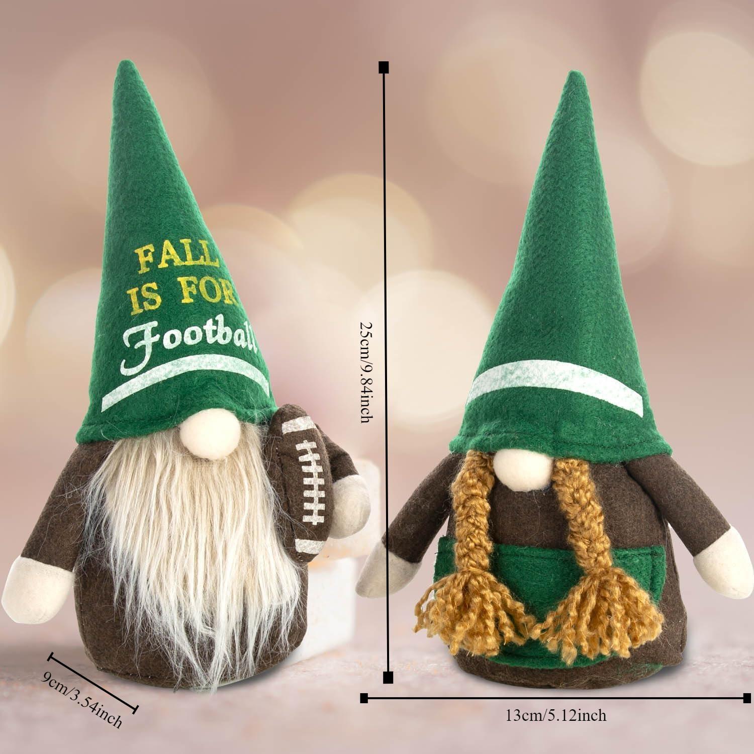 

Football Game Gnome Plush Decorations,Fall is for Football Collection Figurines Stuffed Scandinavian Gnomes Harvest Thanksgiving