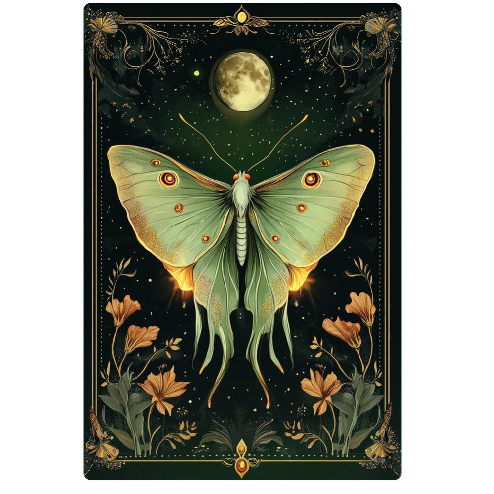 

1PC RetroStyle Metal Outdoor Decoration Glowing Green Butterfly Floral Design Butterfly Artwork with Art Border 20x30cm