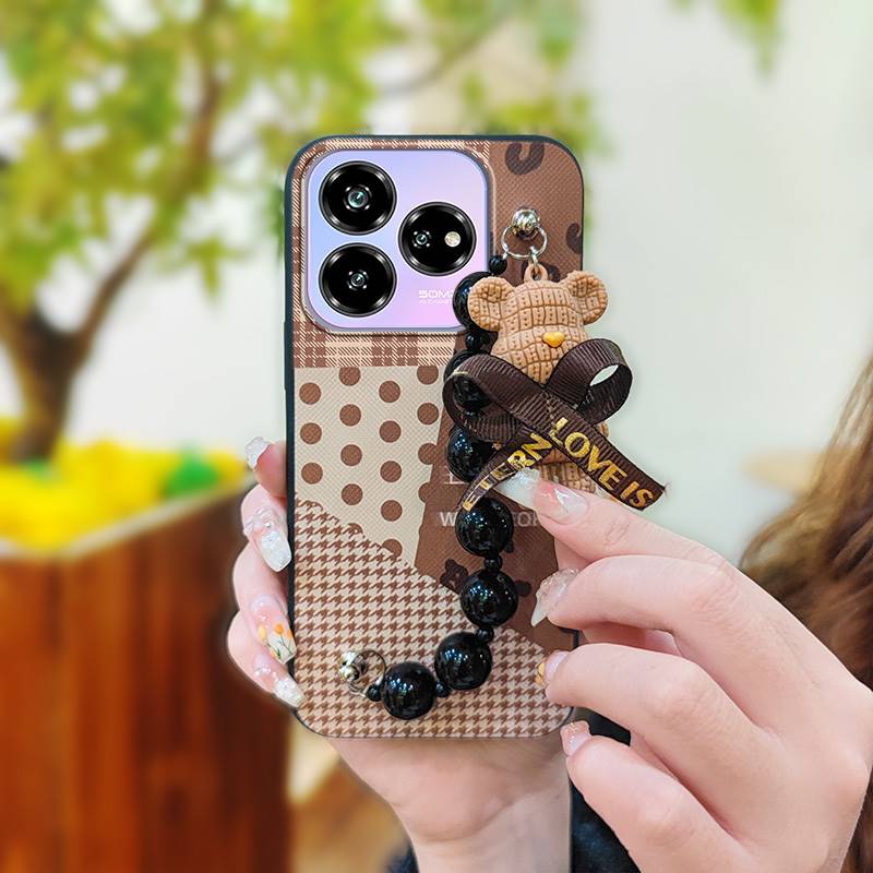 Cute Simplicity Phone Case For ZTE Blade V60 Design/Axon 60 Lite Protective Case Bear Bracelet Dirt-resistant Anti-knock
