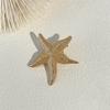 Golden Color Starfish Hair Clip Gold Color Scallop Shape Duckbill Hair Clip Elastic Design Conch Hair Clip Vacation Style