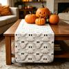 Embroidered Pumpkin Quilted Table Runner with Three Dimensional Stitching for Dining Table Party Decoration Fabric Covering