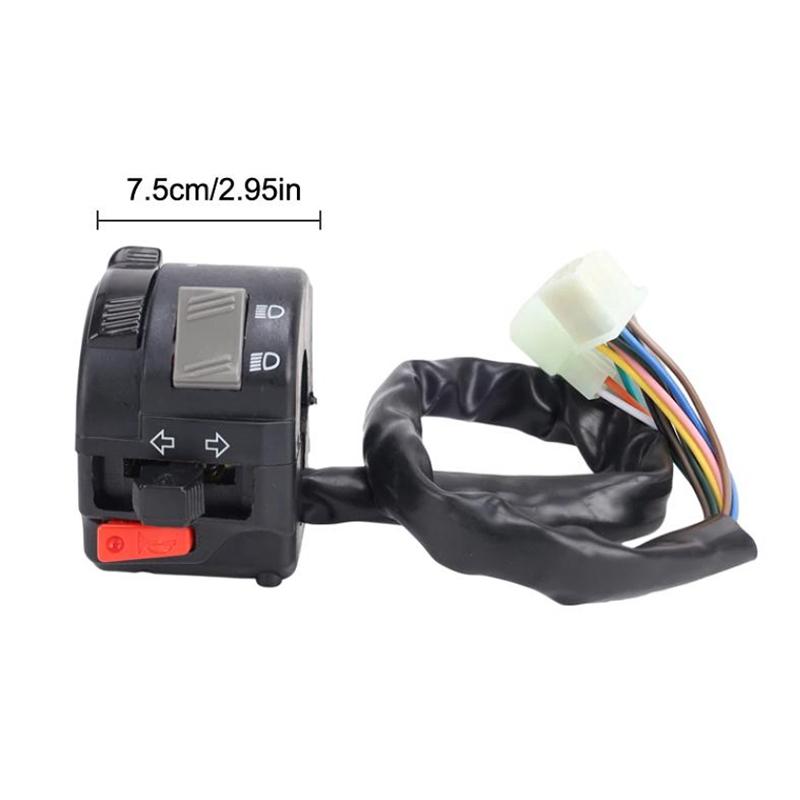 22mm Universal Motorcycle Handlebar Switch Headlight Warning Light Motorbike Horn Turn Signal Controller Motorcycle Parts