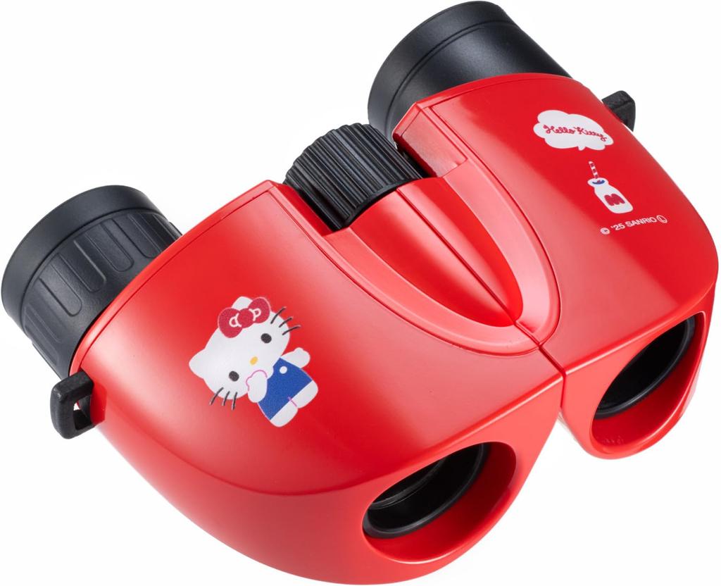 Kenko Sanrio Characters 8x 21mm Hello Kitty Charm 410240 Binoculars, Aperture, Ultra-Lightweight, Concert-Ready, (Red), Multi-Coated Lenses, Included,