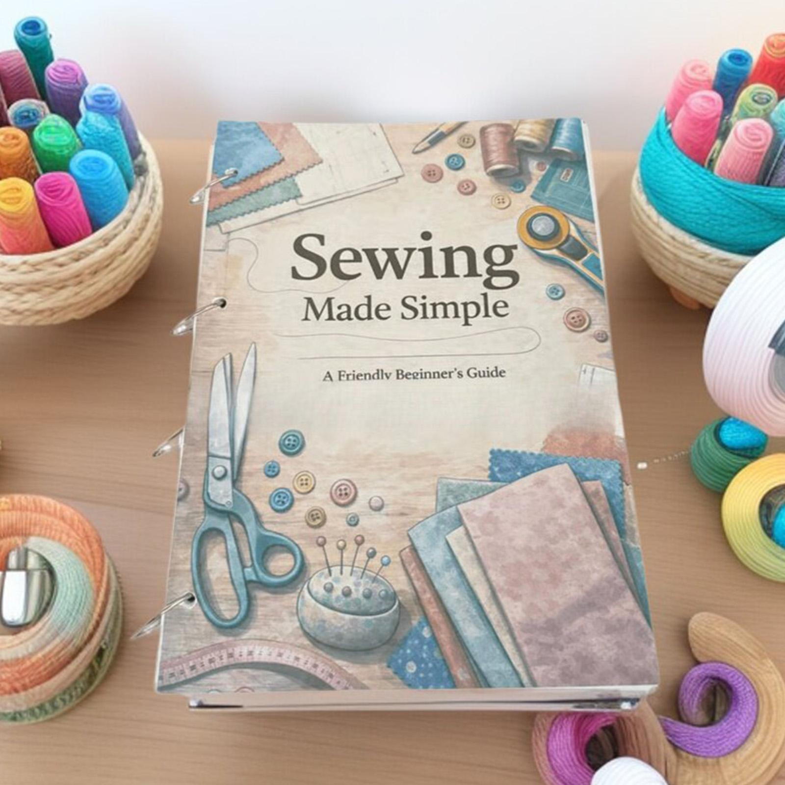 Sewing Books Complete Guide To Stitches Fabrics Sewing Made Simple Guide Easy DIY Sewing Book for Beginners Adults & Teens China Mainland