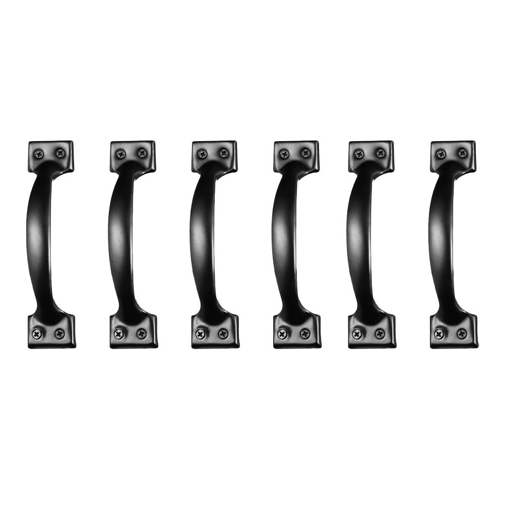 6pcs/8pcs/10pcs/12pcs Iron Door Handles Metal Door Pull Knobs Cabinet Drawer Pulls Barn Cupboard Knob Dresser Sliding Grips
