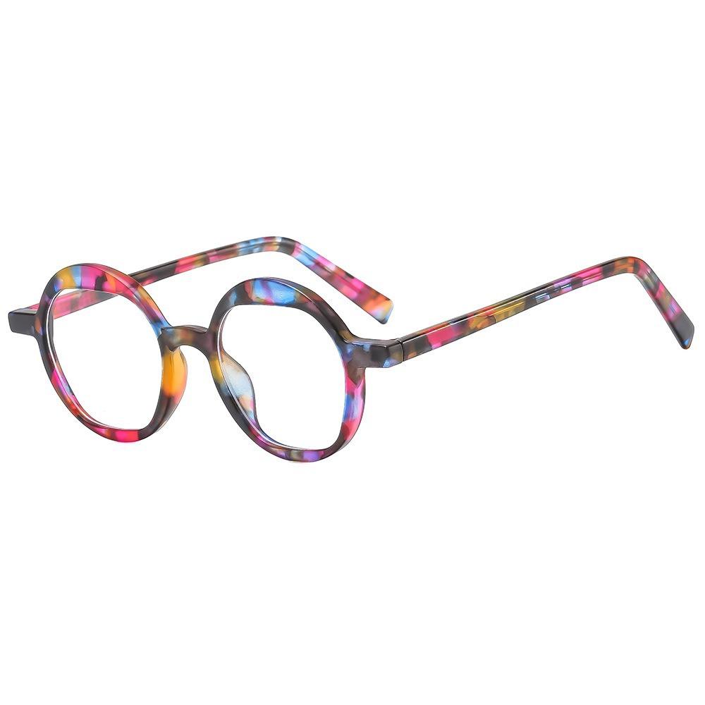 Tr90 Frame Ergonomic Round Sunglasses Uv400 Shades Lightweight Floral Eyewear For Parties Fishing Sun