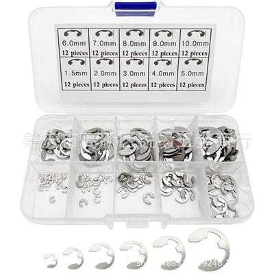 120/200-teiliges Edelstahl 304 E-Clips & Sprengringe Set (M1.5-M10)