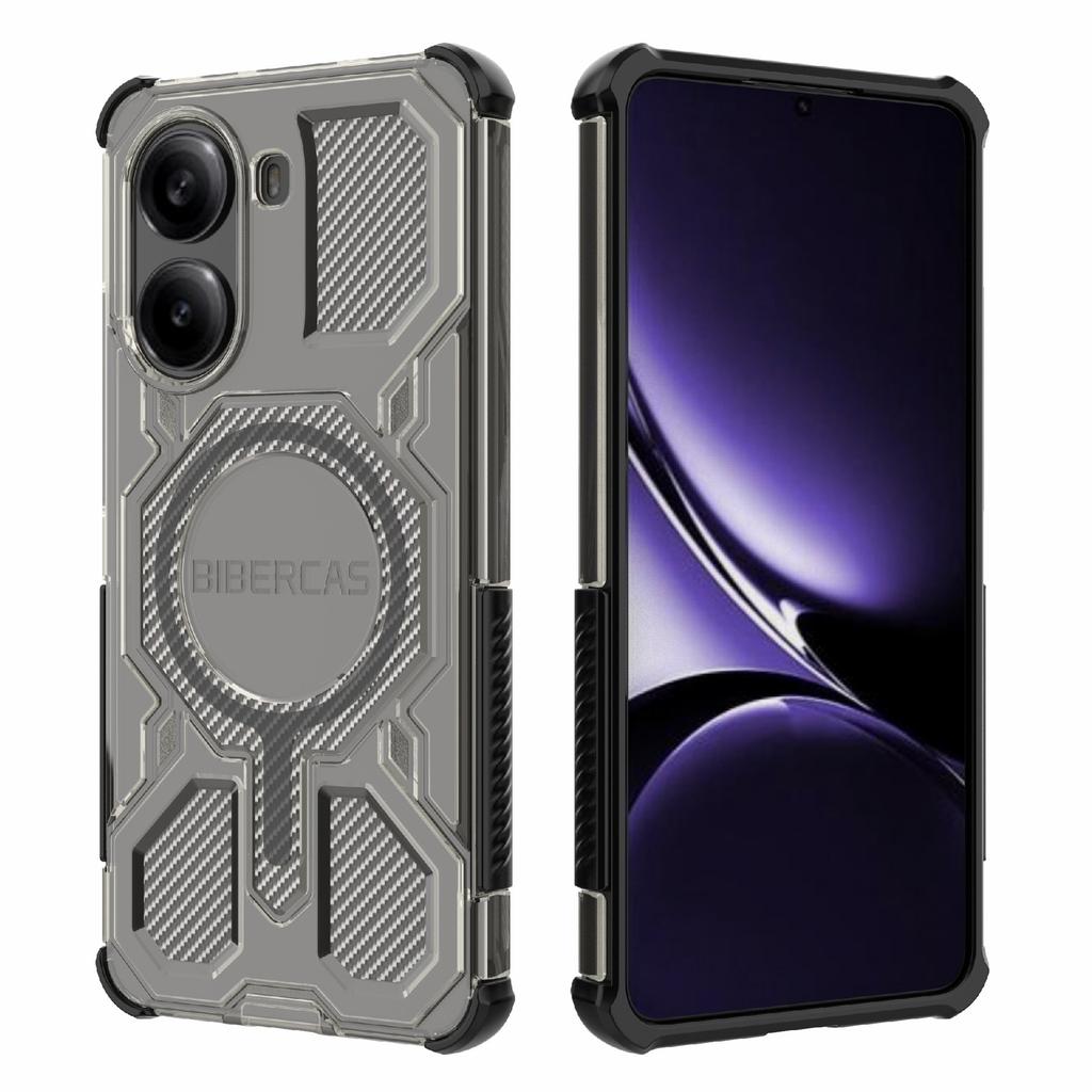 BIBERCAS J-16 Transparent Series For Xiaomi Redmi Turbo 4 5G/Poco X7 Pro 5G Case Compatible with MagSafe TPU+PC Phone Cover