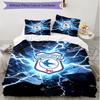 3pcs Duvet Cover Set (1*Duvet Cover + 2*Pillowcase, Without Core), Cardiff City FC Print Soft All‑Season Bedding Set, Home Bedroom Decor Gift