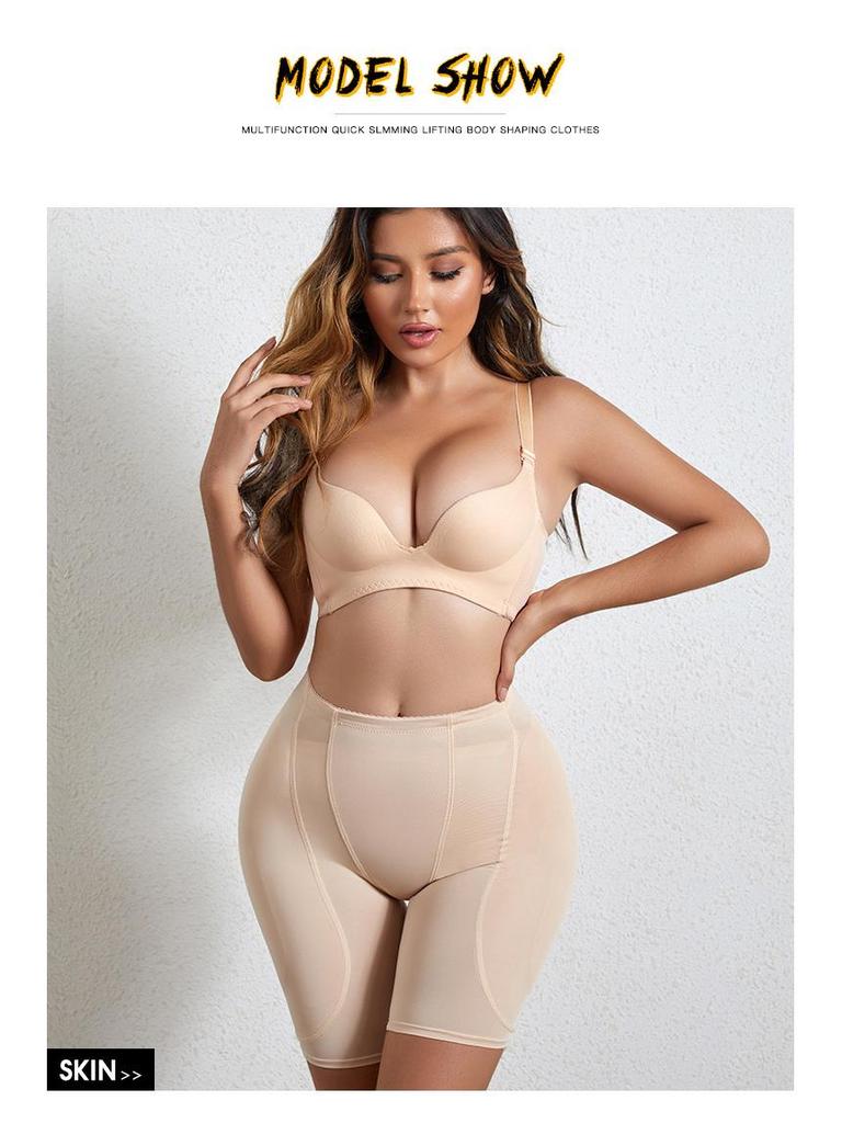 Women's Mid-Waist Tummy Control Shaping Thong with Hip Lift and Open Butt Cincher - Plus Size