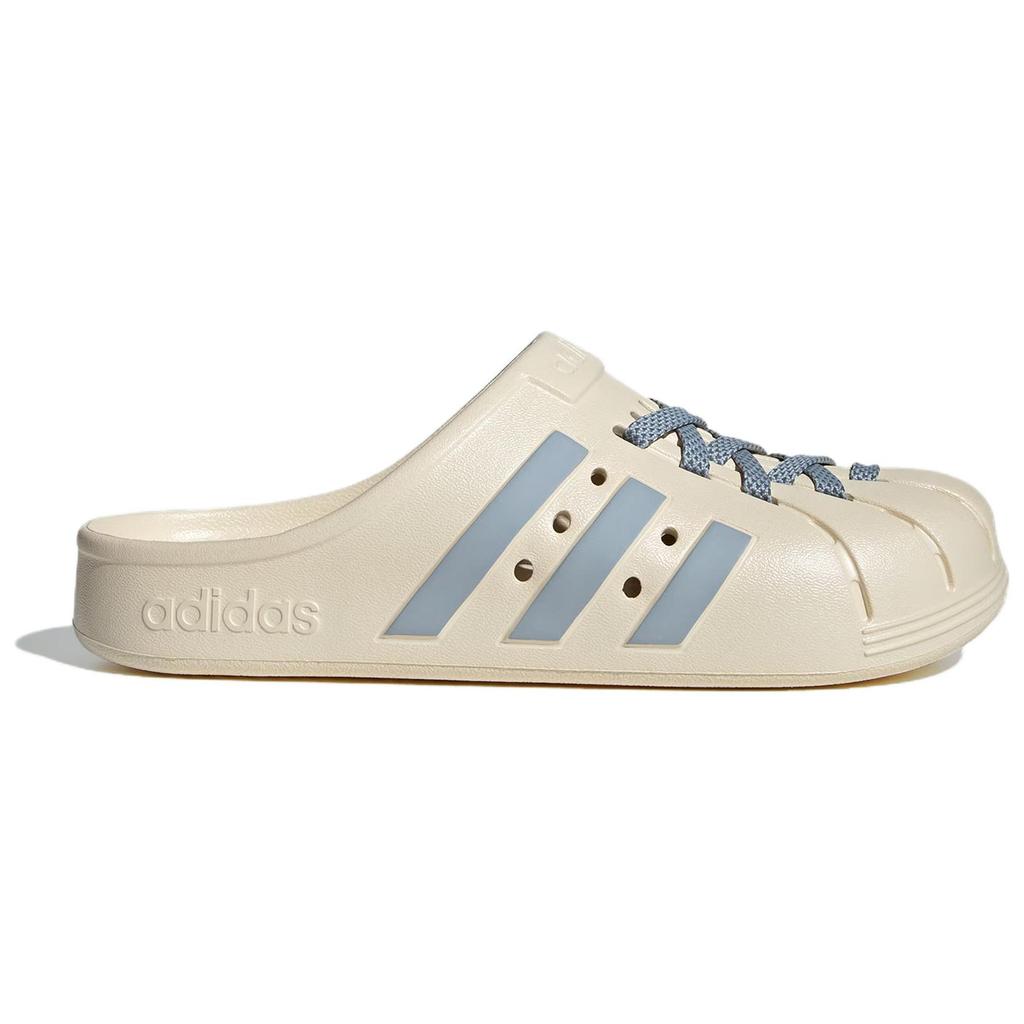Adidas Adilette Clogs Comfortable Durable Closed Toe Slippers Unisex Footwear Off-White Blue JH9850