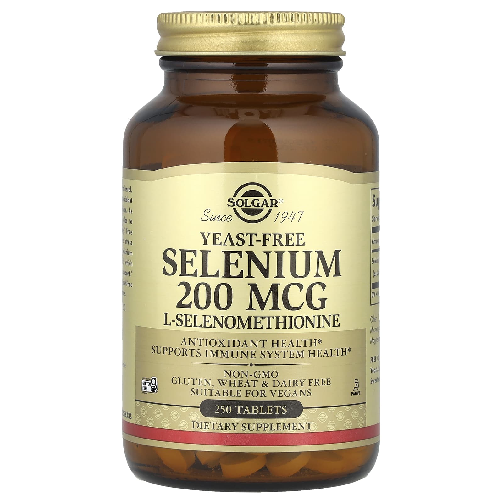 

Selenium, Yeast Free, 200Mcg, 250 Tablets