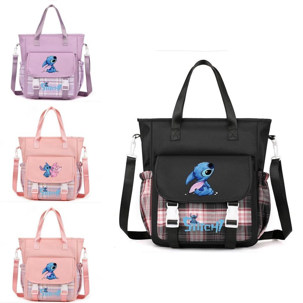 Lilo Stitch Kids Canvas Shoulder Bag With Colorful Print For Daily Use