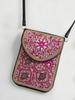 Bohemian Theme Pu Handbag With Magnetic Flap And Floral Accents For Daily Outings