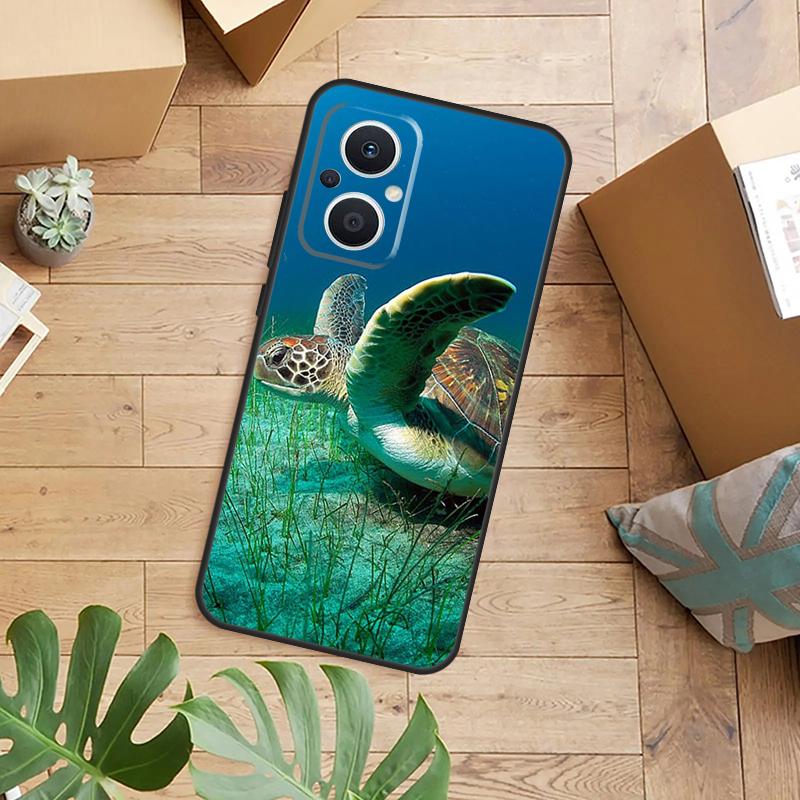Cute Cartoon Turtles Case For OPPO Reno 13F 14F 12F 10 11 12 13 14 Pro 7 8 Lite OPPO Find X6 X5 X8 X9 Pro Cover