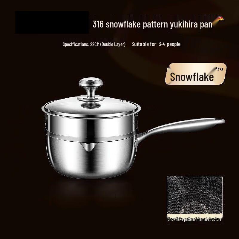 Wutuo 22CM Stainless Steel Honeycomb Milk Pot