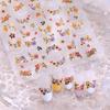 1pcs 5D Bronzing Gold Flower Nail Stickers Cute Mini Sunflower Daisy Nail Decals Self-Adhesive Little Wildflowers Nail Decora