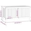 VidaXL Boîte de rangement de jardin Blanc 115x49x60 cm Bois de pin 823837