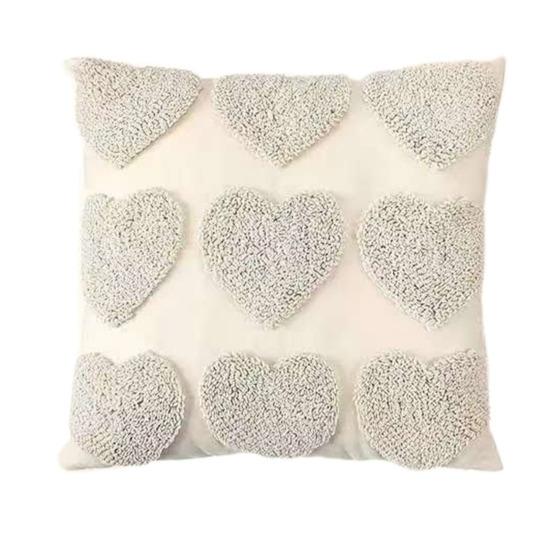 Наволочка с 3D-узором в виде сердца короткая плюшевая наволочка со скрытой молнией для спальни гостиной дивана украшения на День святого Валентина 1285₽
