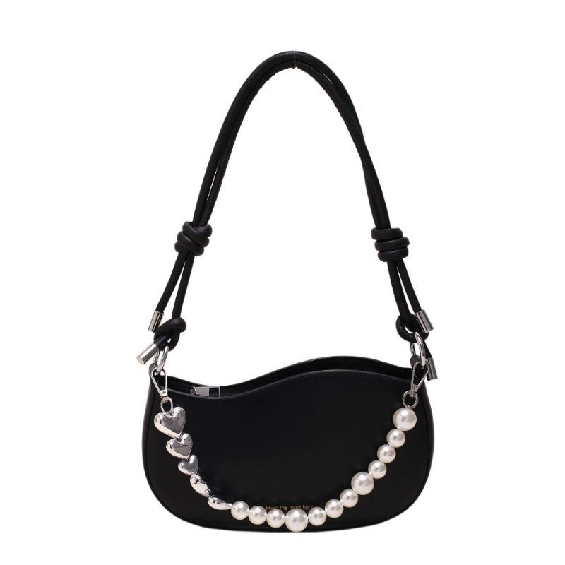 Pearl chain bag women's new niche design women's bag fashion portable messenger shoulder bag