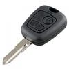 2 Buttons Car Remote Key Shell Car Key Case Key Replacement With 206 Blade And 2 Micro Switches Fit For Peugeot 106 206 306 406
