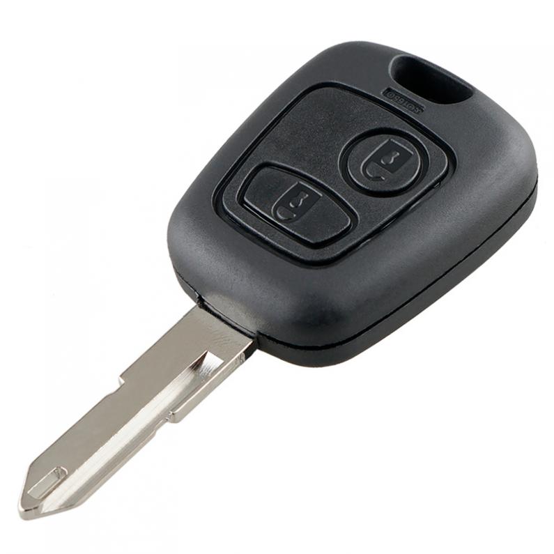 2 Buttons Car Remote Key Shell Car Key Case Key Replacement With 206 Blade And 2 Micro Switches Fit For Peugeot 106 206 306 406