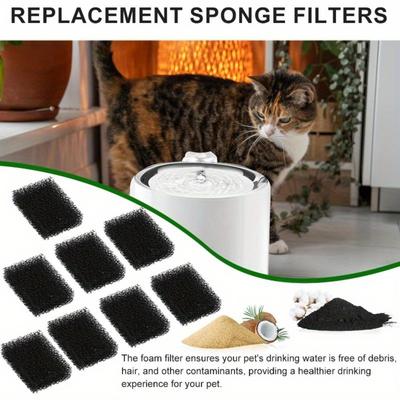 8/18 Packs PETKIT Pet Water Fountain Filters, Replacement Foam Filters for Eversweet 3 Pro Solo 2 SE, High Density Pet Filter