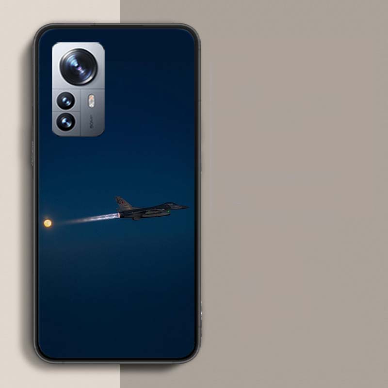 Black Sky Jet Fighter Phone Case For Xiaomi Mi 13 12T Poco F7 Pro 14 Ultra 15 Pro 12X 12 9 8 Lite 5G 11T 11i 10 10T Pro Capa