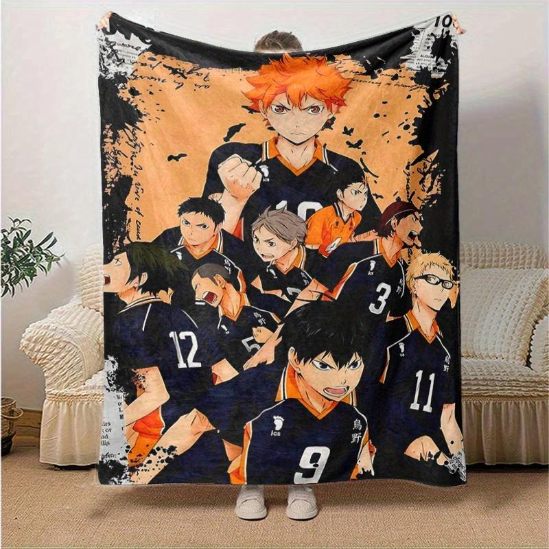 1pc Haikyu!! Character Blanket, Soft and Cozy Home Decor Gift for All Seasons, Perfect for Any Room Decoration, Ideal Present for Family and Friend.M0