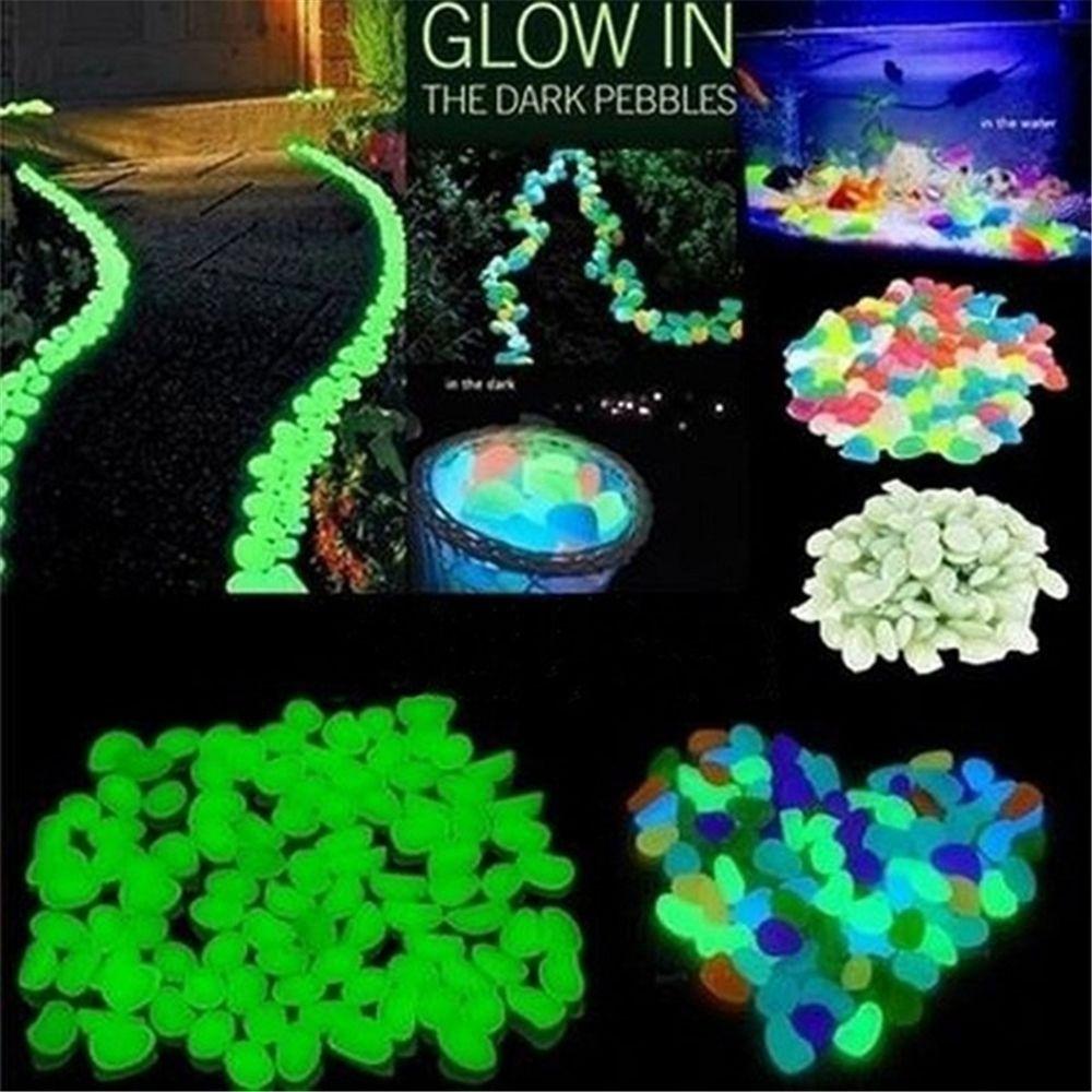 10pcs Decoration 4.5cm Luminous Pebbles Glow in Dark DIY Garden Luminous Stone Gravel Big Big Stone Garden