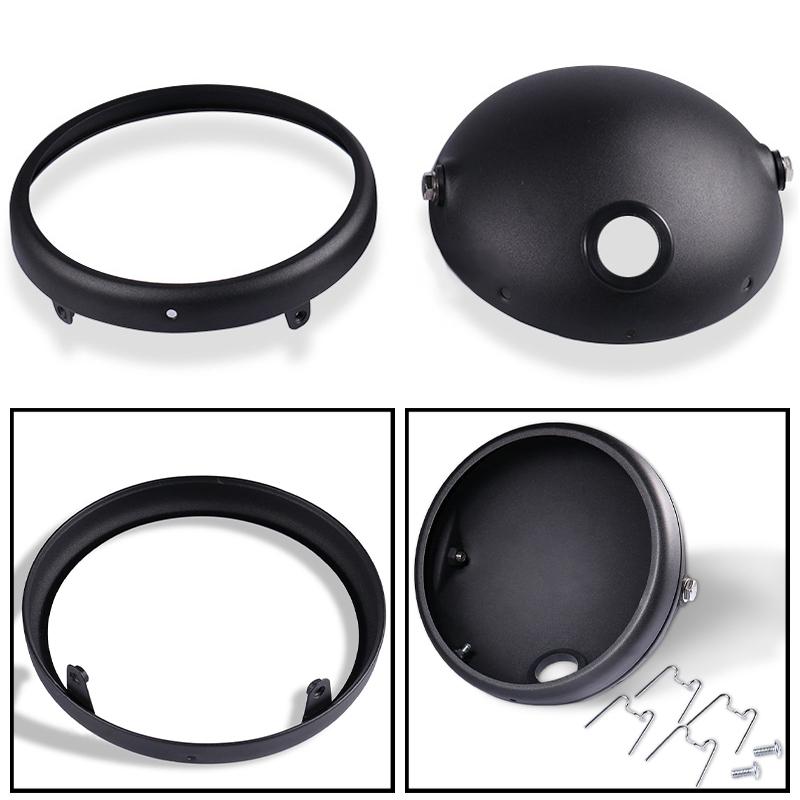 7 Inch Motorcycle LED Headlight Housing Headlight Cover Mounting Bracket Adjustable Light Shell Lighthouse Moto Accessories