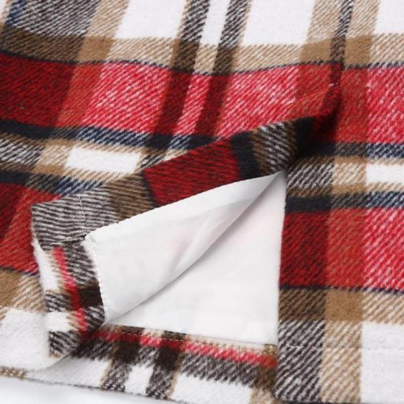 Frauen Frühling Rock Hohe Taille Plaid Print Kontrast Farbe Slim Fit Gerade Warm Halten Mantel Knielangen Winter Rock Weibliche kleidung