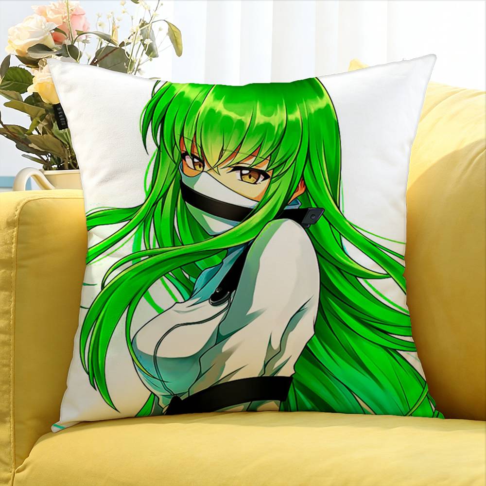 Anime C-Code Geass-S World Various Sizes Square Pillow Case For Car Home Bedchamber Decor