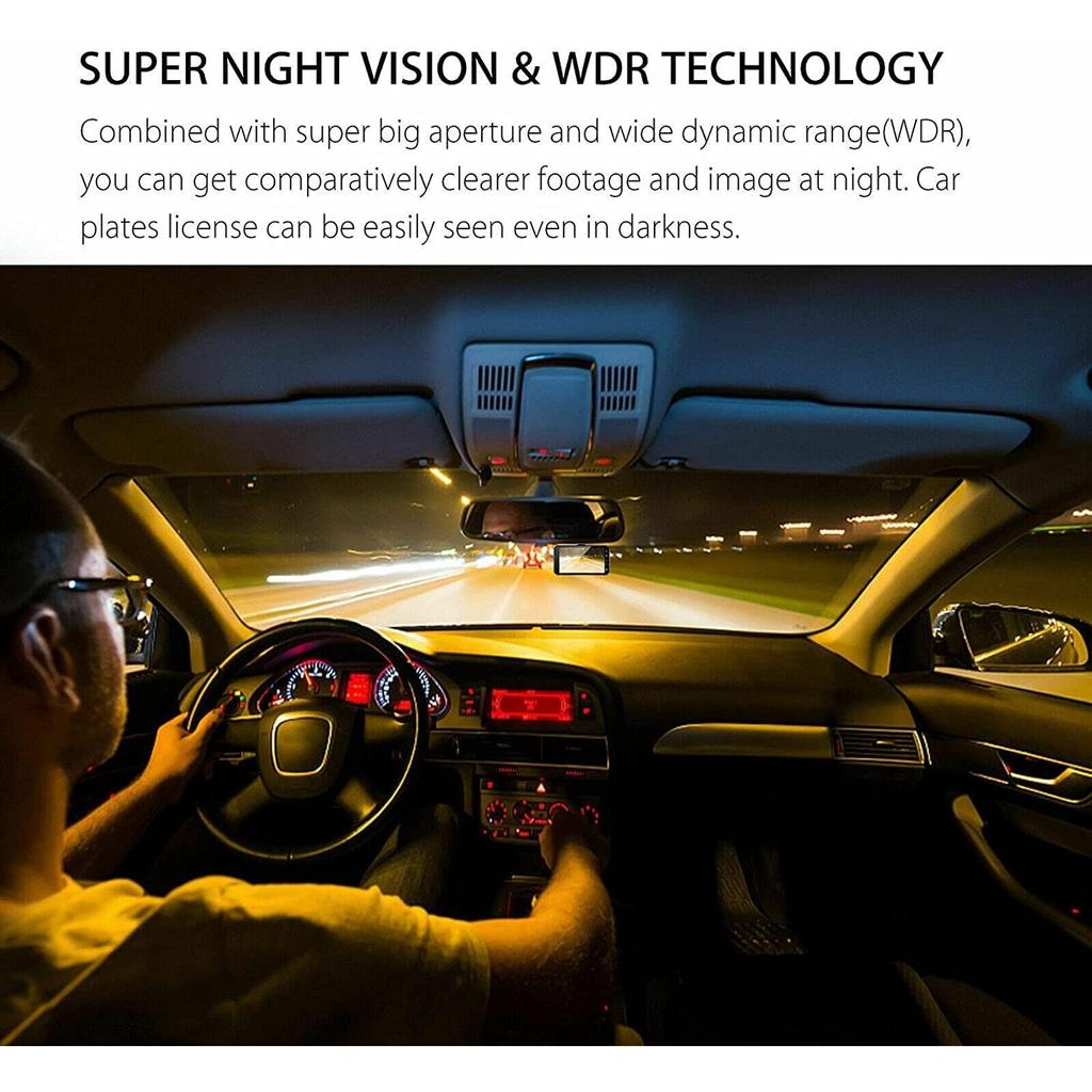 Podwójne kamery przednie i tylne 1080P, rejestrator jazdy w pełnej rozdzielczości HD, kamera samochodowa, kamera na desce rozdzielczej, rejestrator jazdy samochodem, szeroki kąt 170 stopni