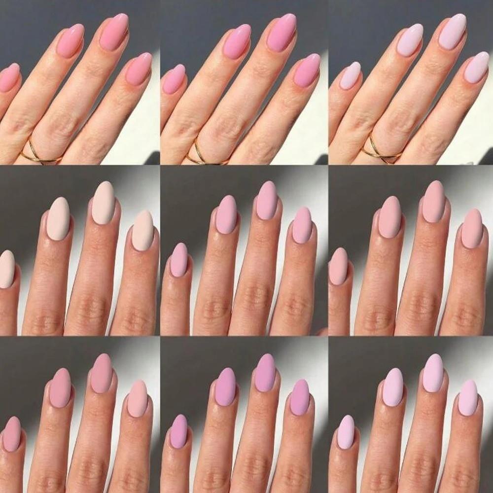 288pcs Glossy Finish False Nails Matte Finish Acrylic Fake Nails Hot Press On Nails Daily Wear