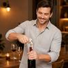 Stainless Waiter's Corkscrew Wine Opener for Red Wine and Champagne