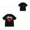 [2] American trendy brand short-sleeved t-shirt black and white collection printed short-sleeved t-shirt casual couple men and women of the same style