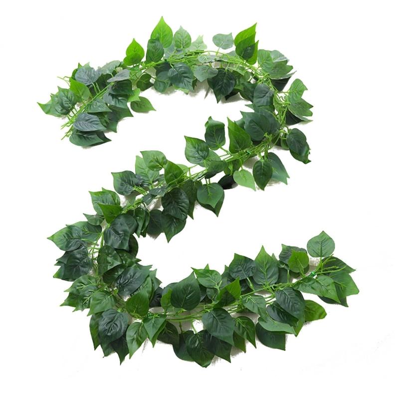 Silk Artificial Ivy Rattan Leaf Garland Plant Vine Home Wedding Bathroom Decoration Garden Festival Party Decor