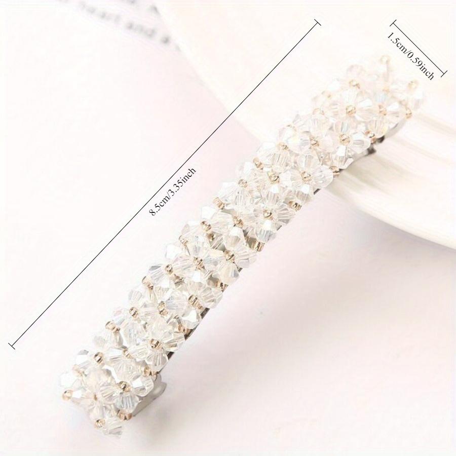 Elegant Sparkling Rhinestone Hairpins - Stainless Steel Spring Clips with Crystal Embellishments, Perfect for Stylish Updos & Festive Occasions